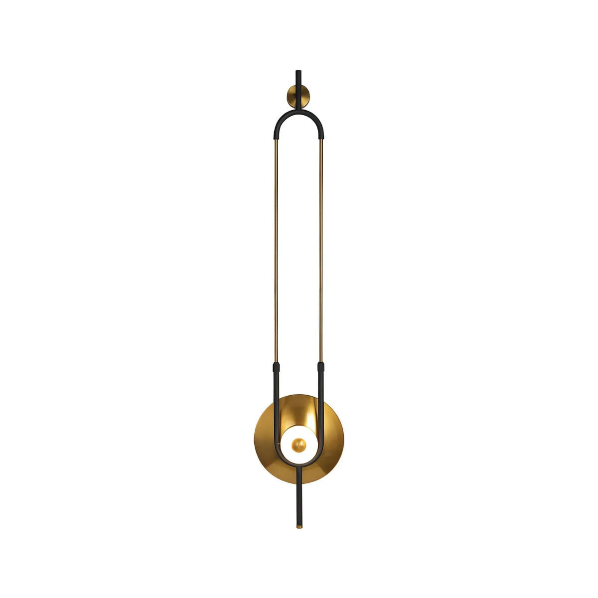 Metavaya Wall light Dia 25cm x H 115cm / ∅ 9.8″ x H 45.3″ / Gold / Warm white Ellipse Ring Marble Wall Light 662668826196 M2023121501-1