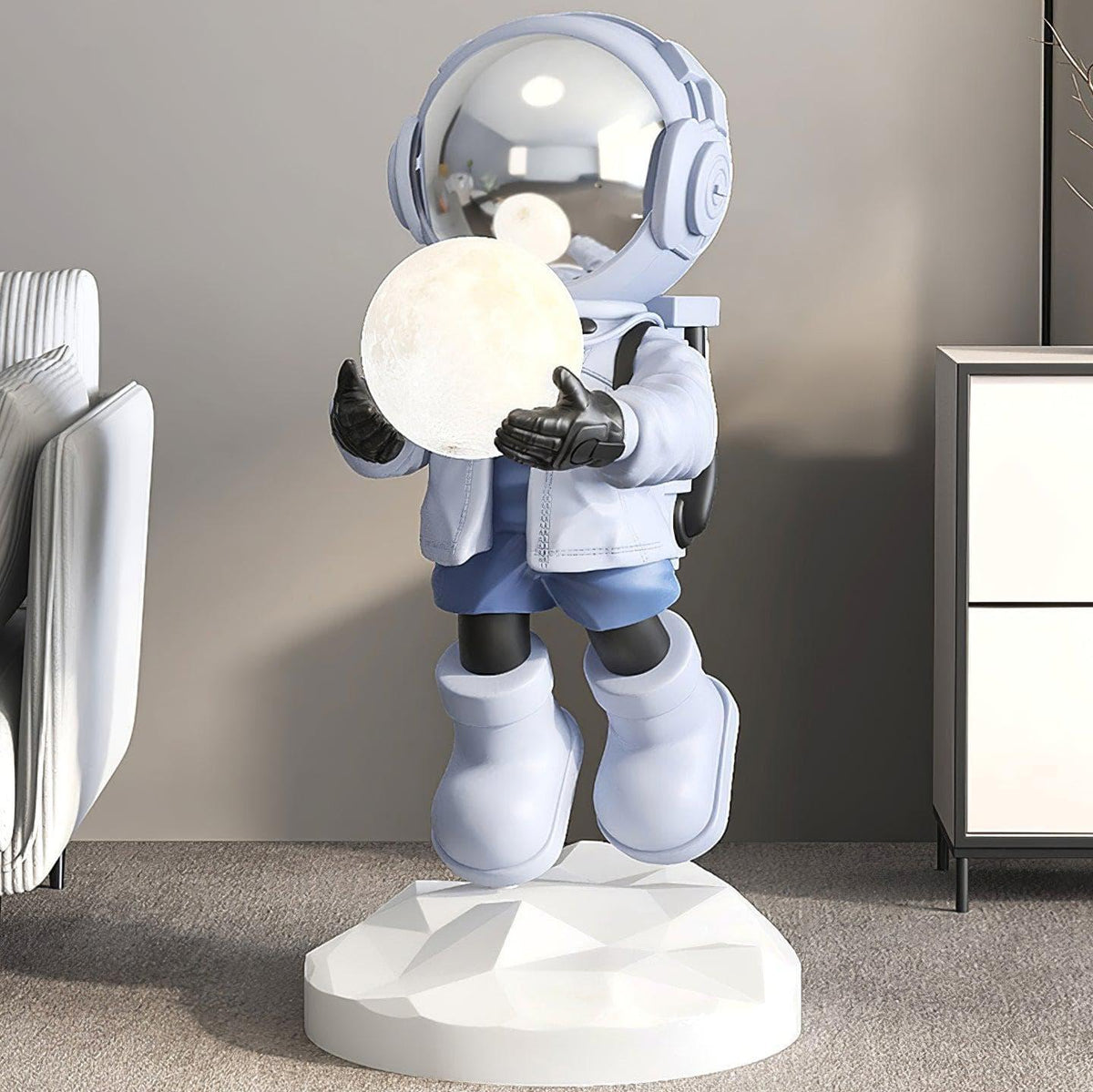 Metavaya Floor lamp Dia 38cm x H 80cm / ∅ 15″ x H 31.5″ / Blue / Warm Light Fantasy Astronaut Floor lamp 6938617804763 M2023103003-3