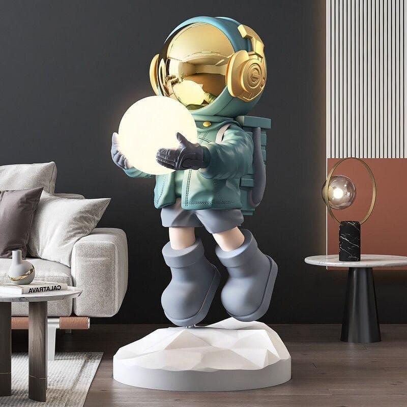 Metavaya Floor lamp Dia 38cm x H 80cm / ∅ 15″ x H 31.5″ / Green / Warm Light Fantasy Astronaut Floor lamp 6938617804824 M2023103003-5