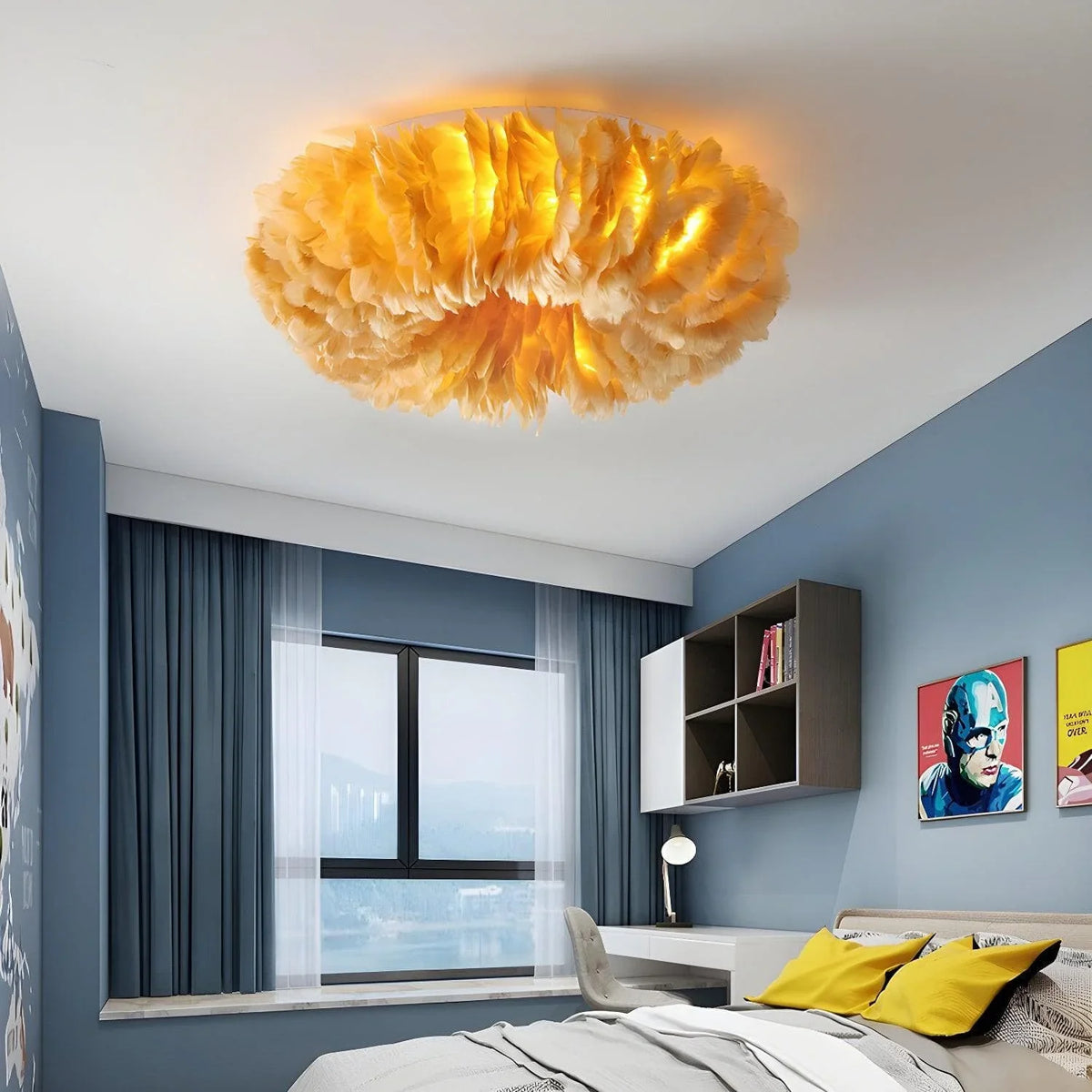 Metavaya Ceiling Lamp Feather Ceiling Lamp