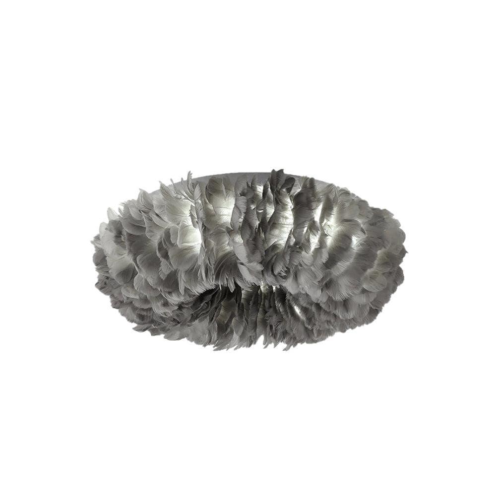 Metavaya Ceiling Lamp Dia 50cm x H 17cm / ∅ 19.7″ x H 6.7″ / Gray Feather Ceiling Lamp 6938617814236 M2023111103-4