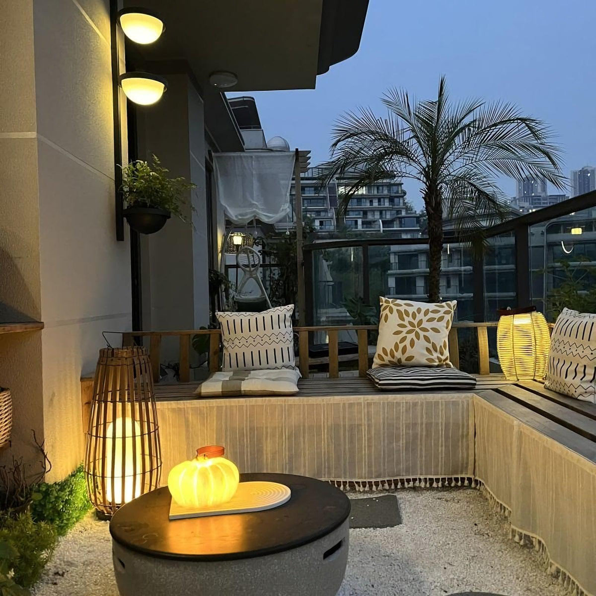 Metavaya Floor lamp Garden Rattan Floor Lamp