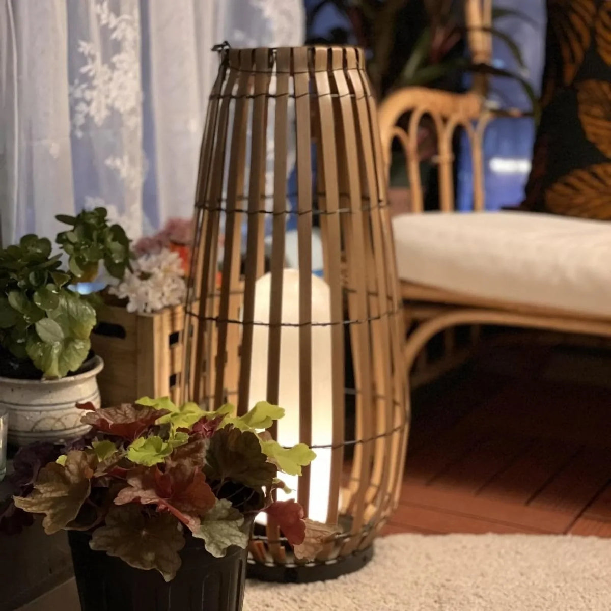 Metavaya Floor lamp Garden Rattan Floor Lamp