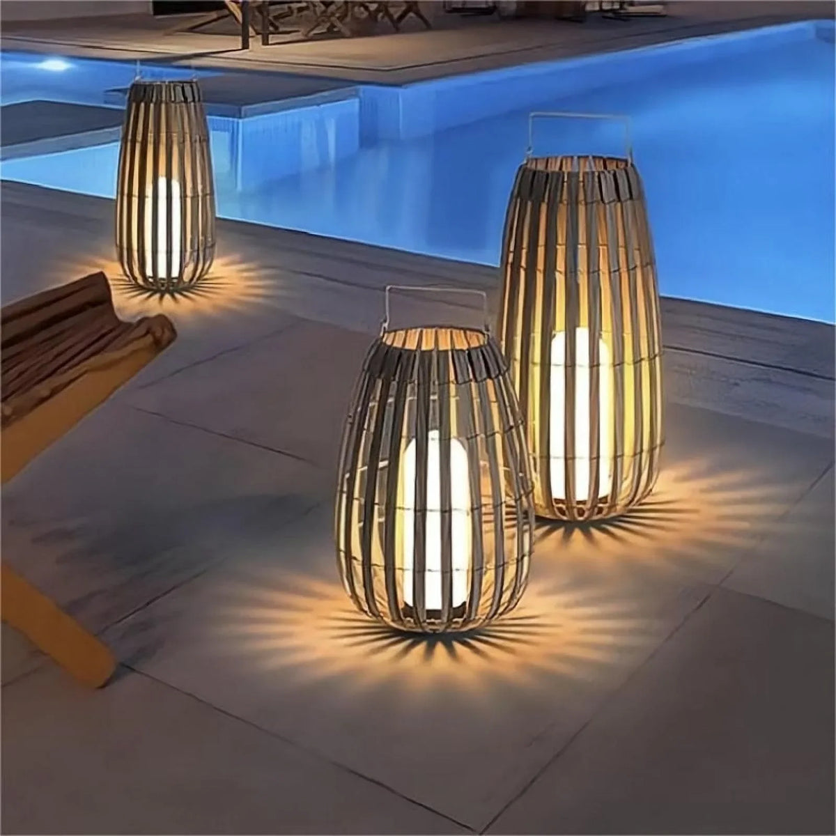 Metavaya Floor lamp Garden Rattan Floor Lamp