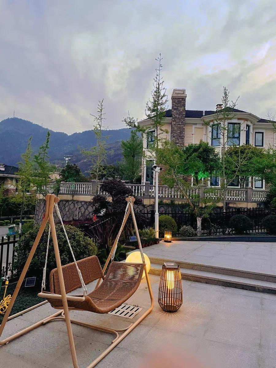 Metavaya Floor lamp Garden Rattan Floor Lamp