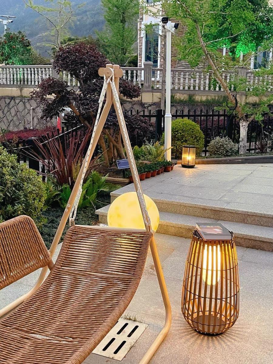 Metavaya Floor lamp Garden Rattan Floor Lamp