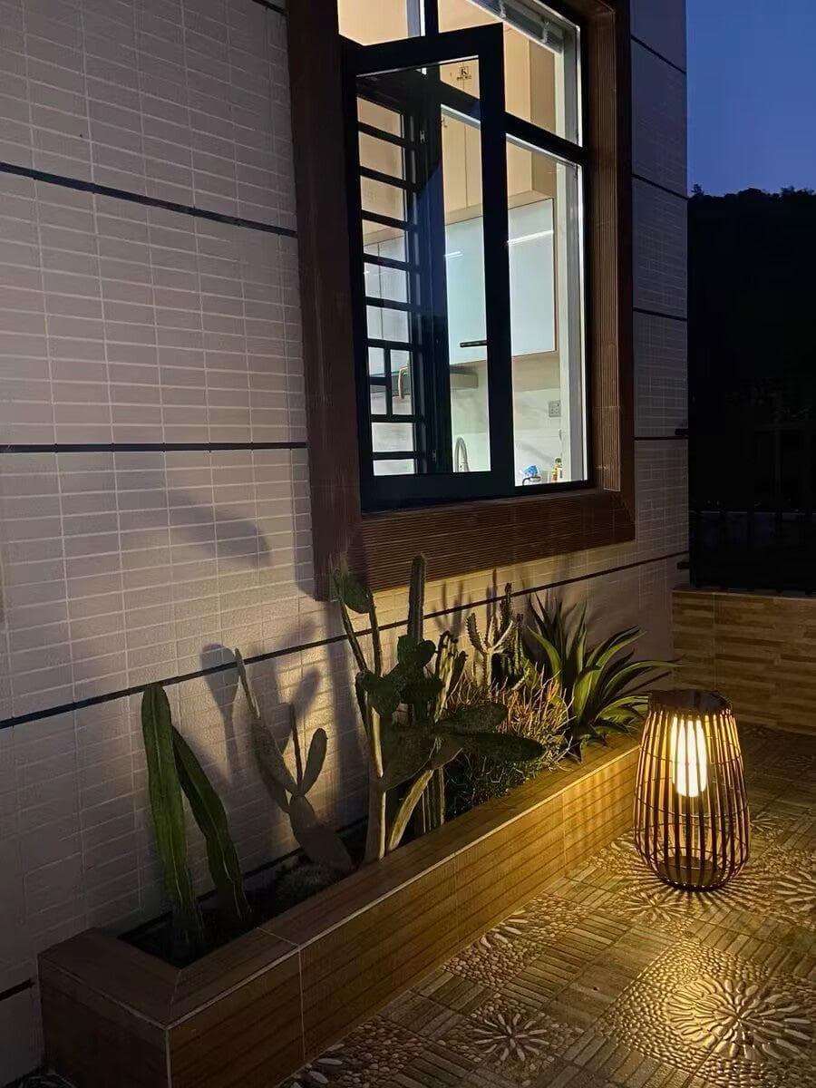 Metavaya Floor lamp Garden Rattan Floor Lamp