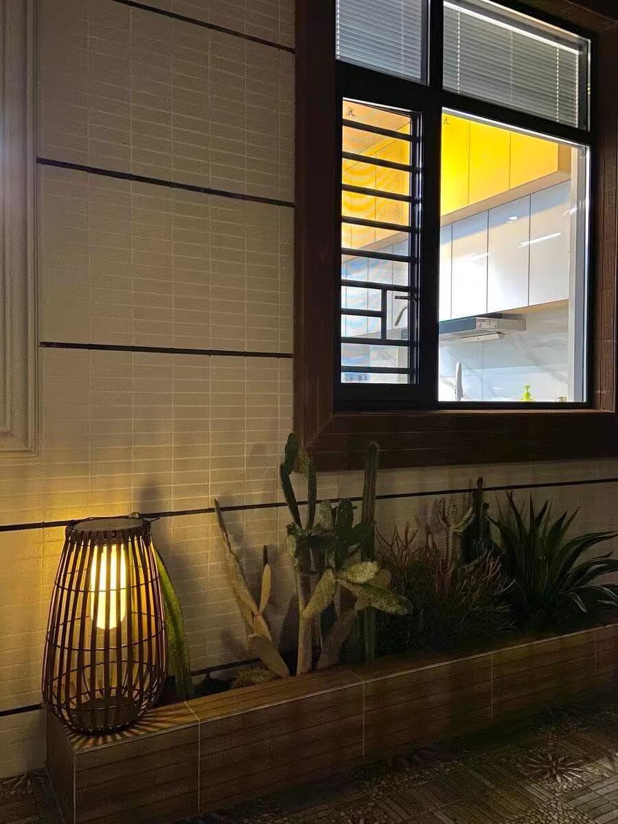 Metavaya Floor lamp Garden Rattan Floor Lamp