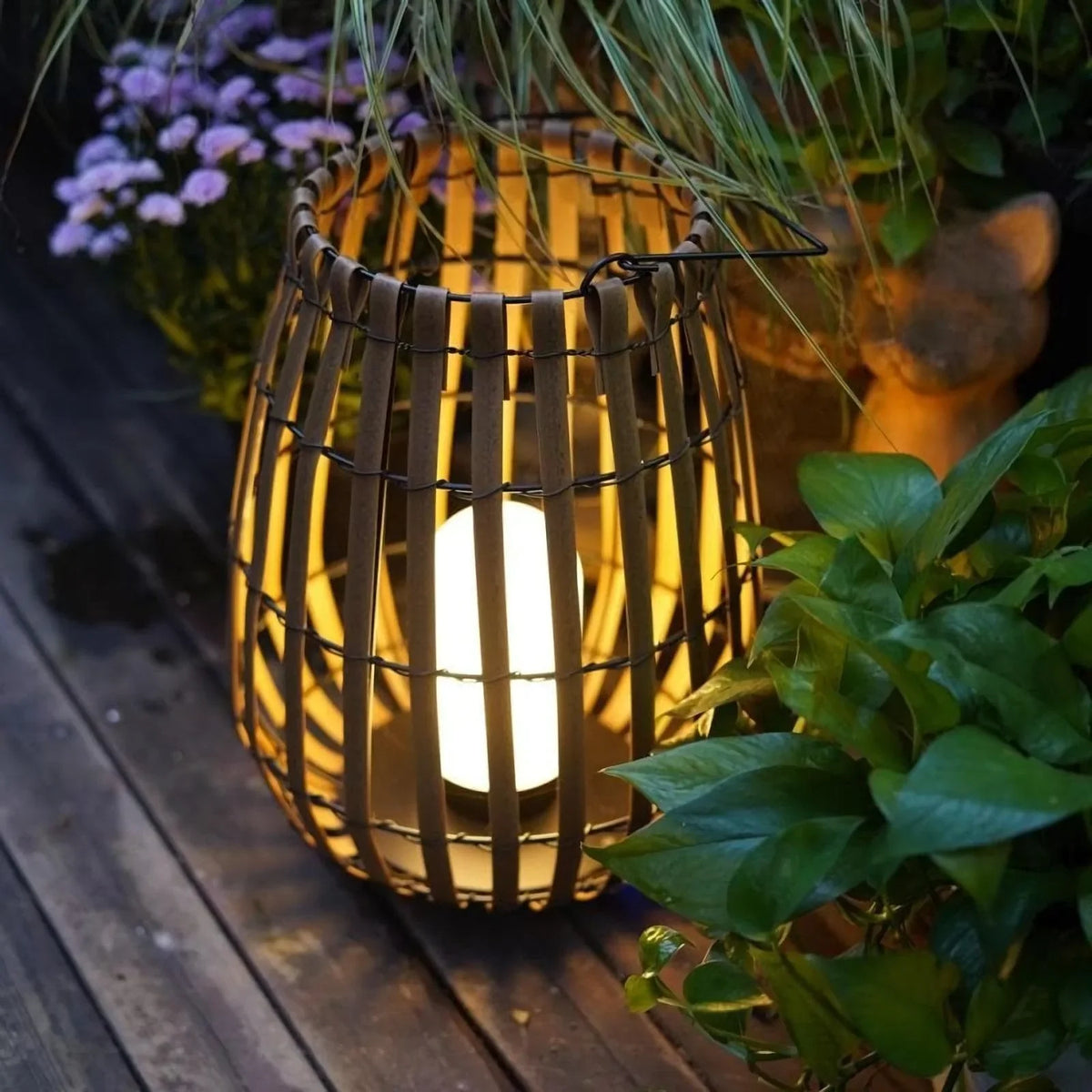 Metavaya Floor lamp Garden Rattan Floor Lamp