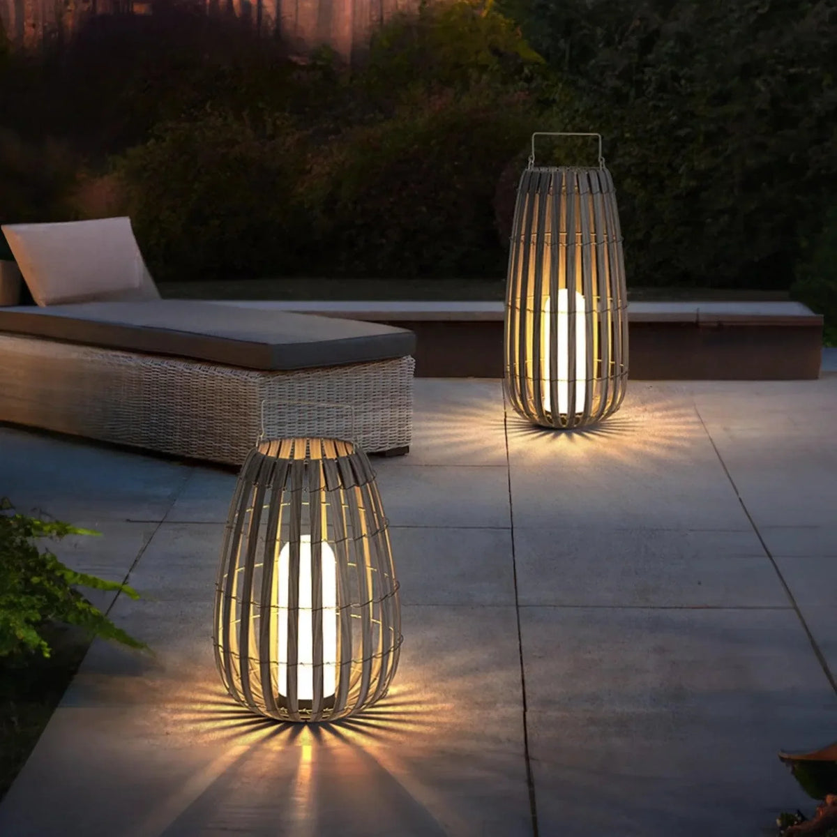 Metavaya Floor lamp Garden Rattan Floor Lamp