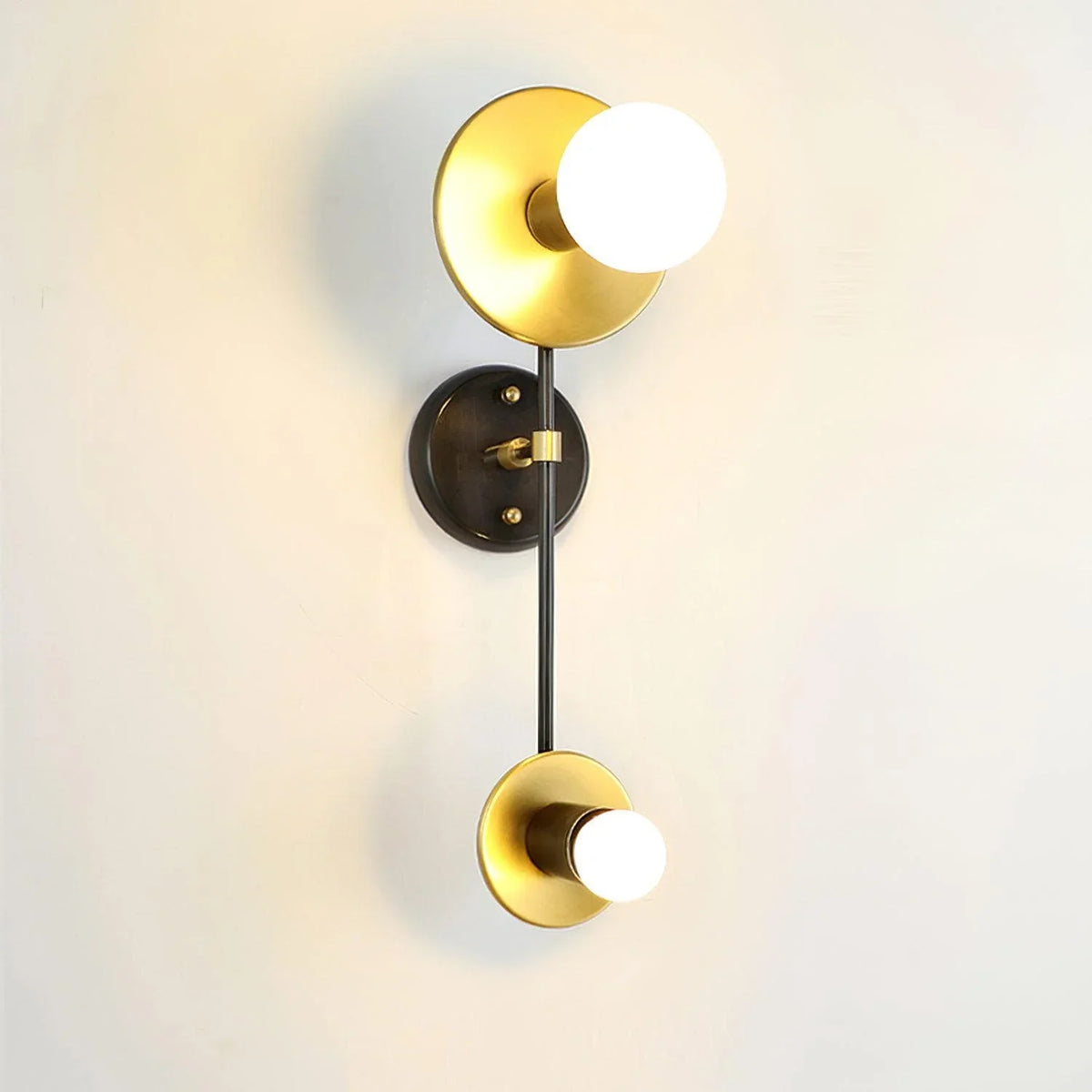 Metavaya Wall light Dia 18cm x H 50cm / ∅ 7.1″ x H 19.7″ / Black+Gold Geometric Composition Wall Light 6938617819002 M2023120805-1
