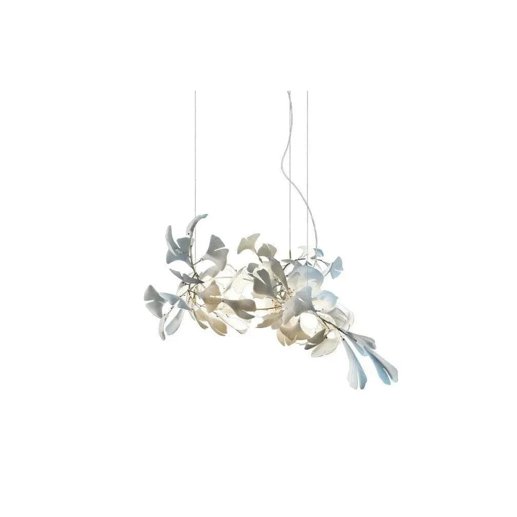 Metavaya Chandelier L 80cm x W 40cm x H 25cm / L 31.5″ x W 15.7″ x H 9.8″ / White Gingko Chandelier A 6938617787905 M2023100203-1