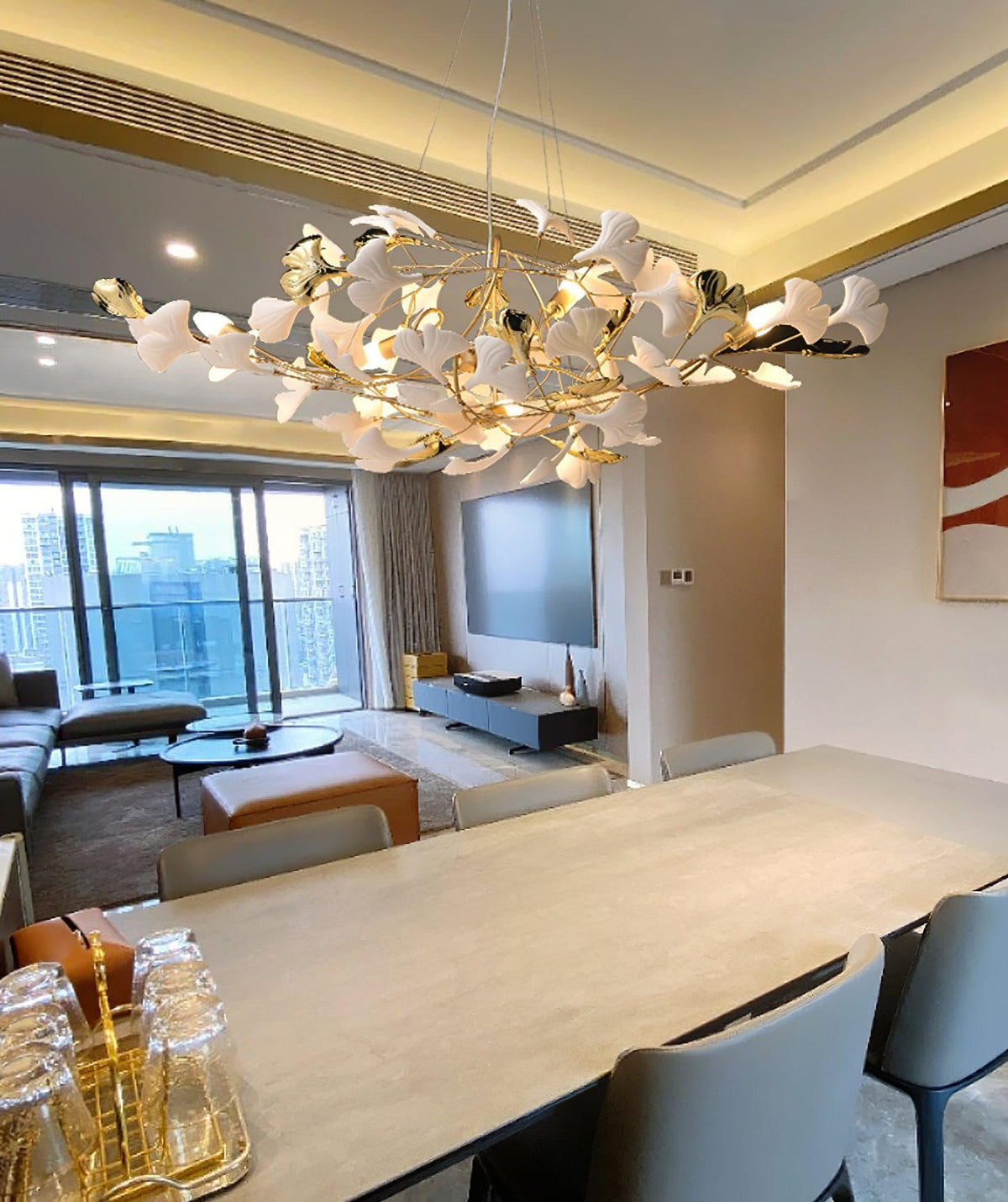 Metavaya Chandelier Gingko Chandelier B