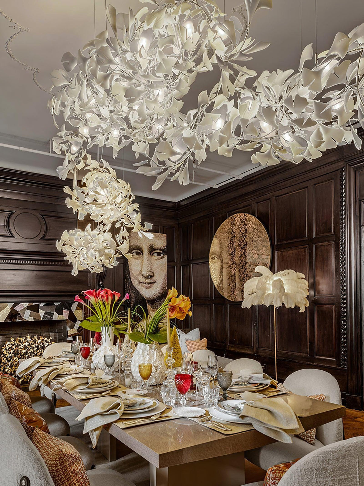 Metavaya Chandelier Gingko Chandelier C