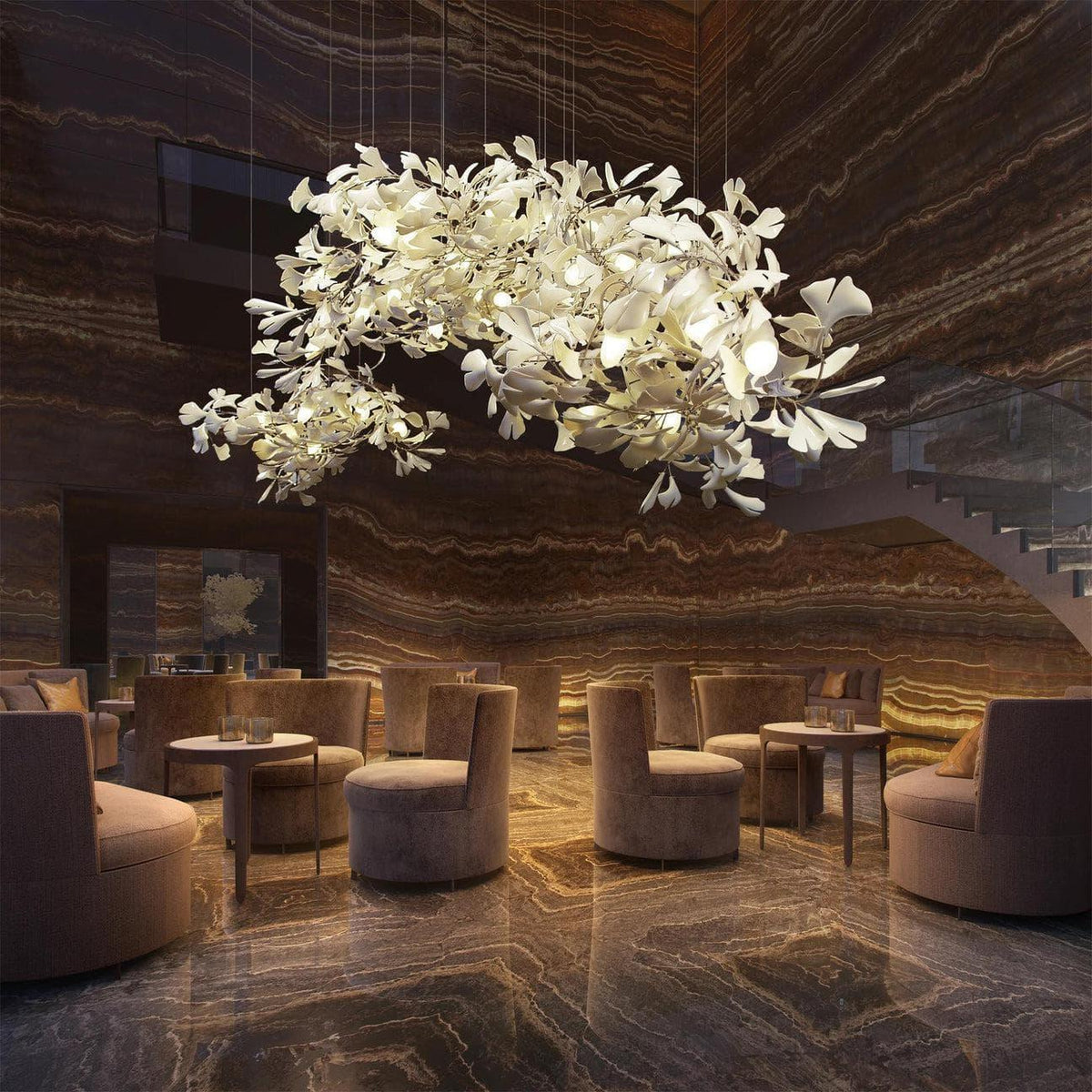 Metavaya Chandelier Gingko Chandelier C