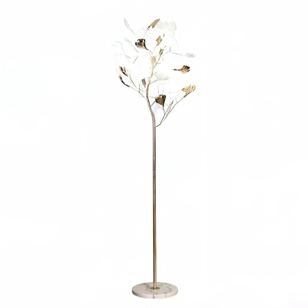 Metavaya Floor lamp Dia 60cm x H 170cm / ∅ 23.6″ x H 66.9″ / Metal & Marble / US plug Gingko Floor Lamp 6938617788483 M2023100309-5