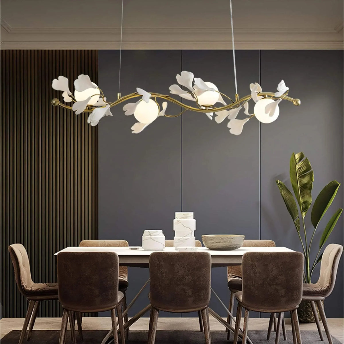 Metavaya Chandelier Gingko Glass Chandelier Gingko Glass Chandelier - Buy online