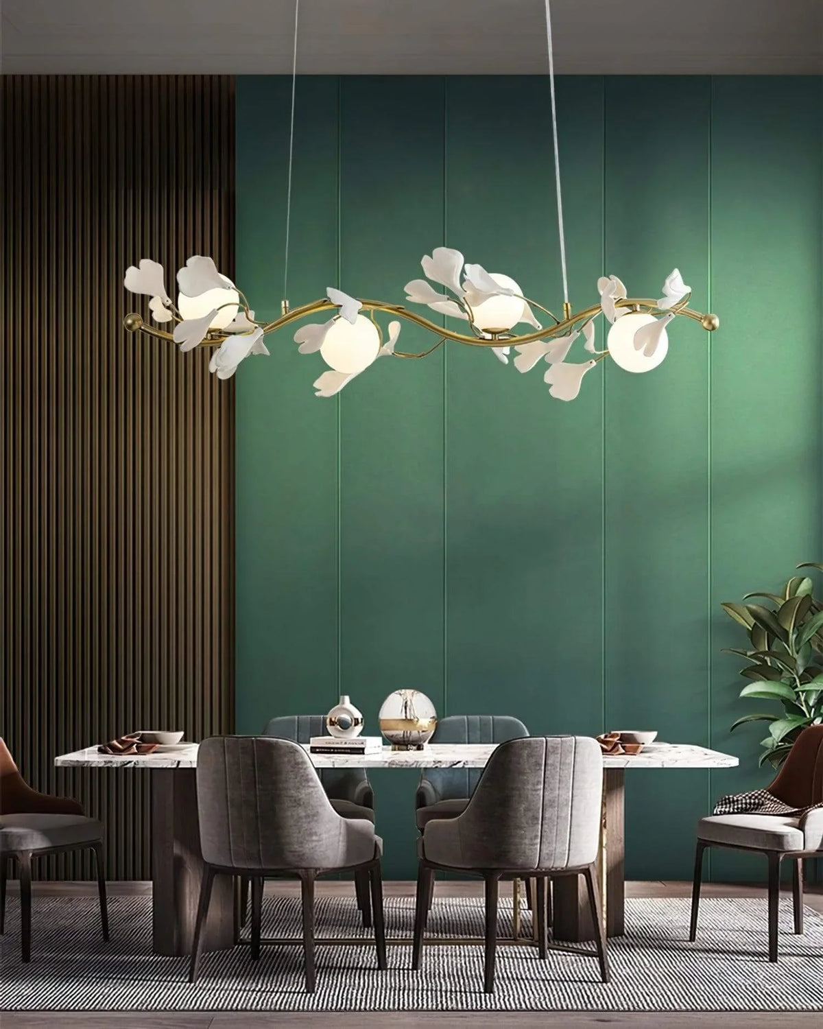 Metavaya Chandelier Gingko Glass Chandelier Gingko Glass Chandelier - Buy online