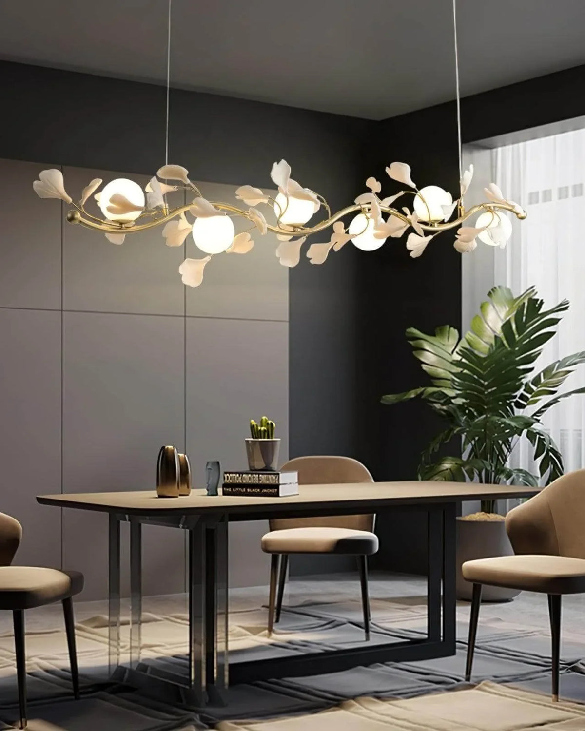 Metavaya Chandelier Gingko Glass Chandelier Gingko Glass Chandelier - Buy online