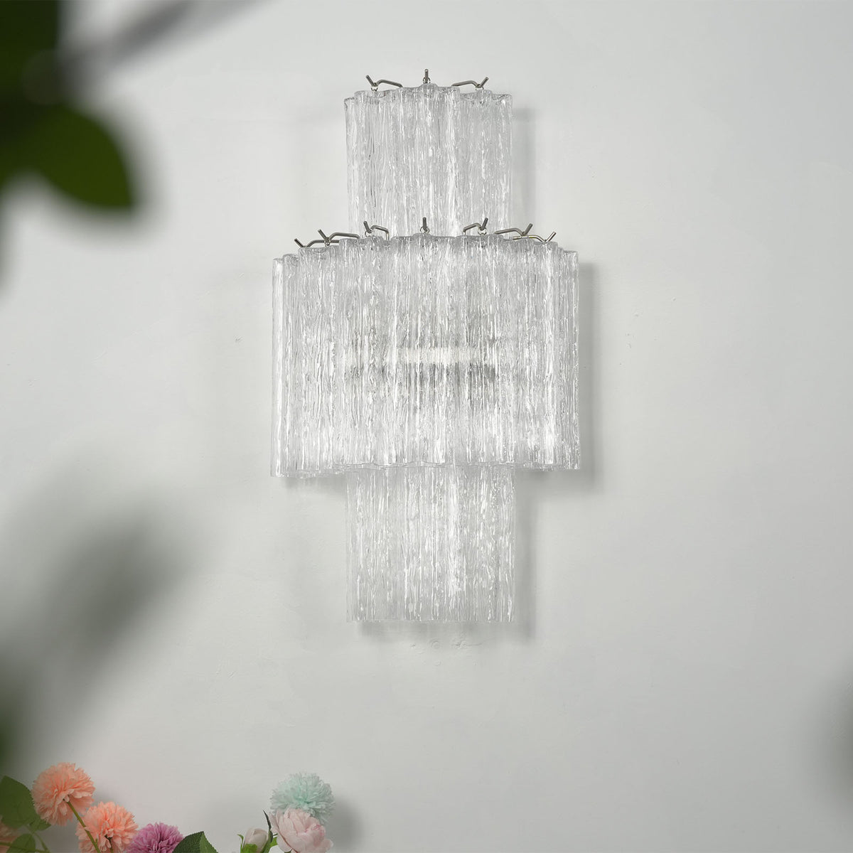 Glacier Tier Glass Wall Light - view 20 | Metavaya