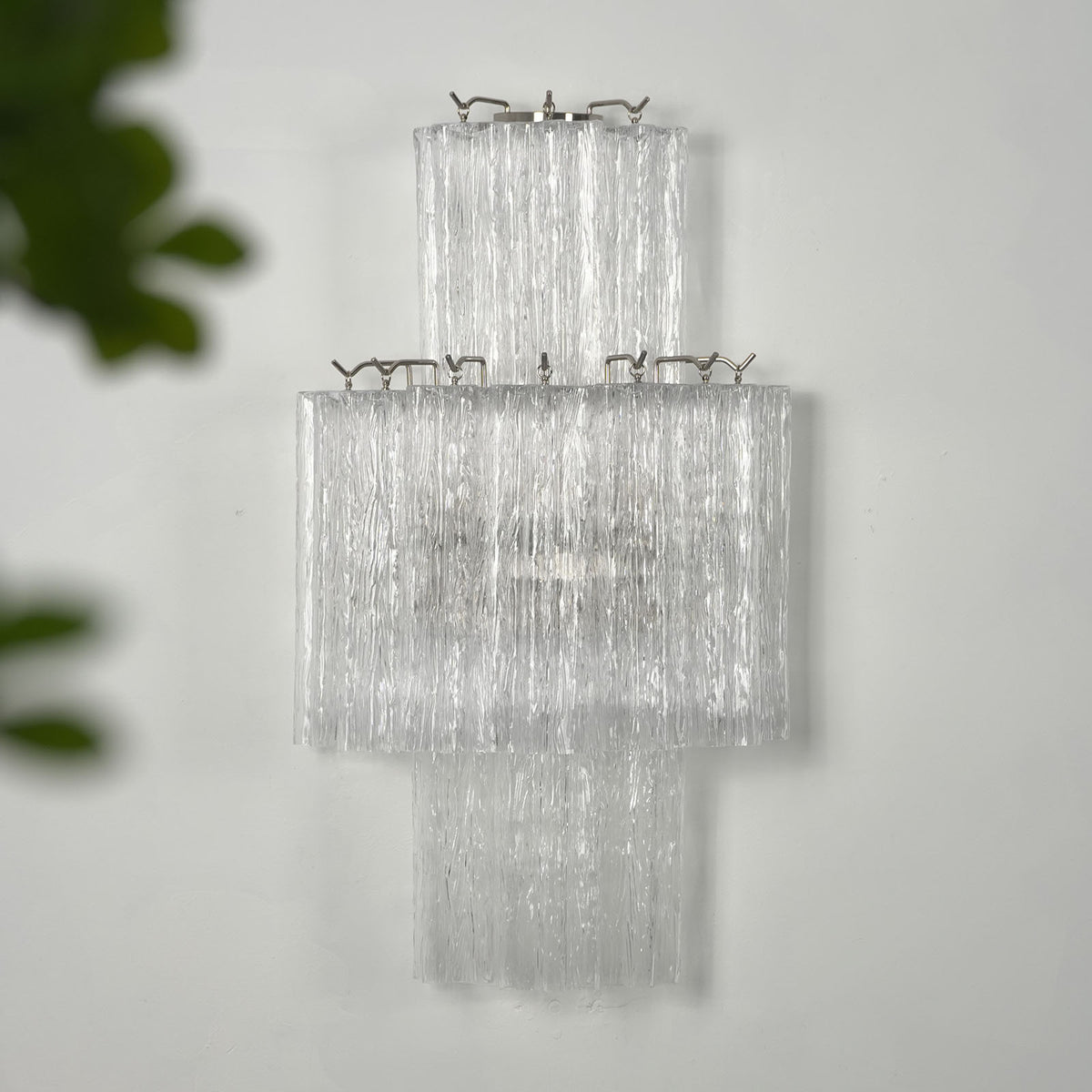 Glacier Tier Glass Wall Light - view 10 | Metavaya