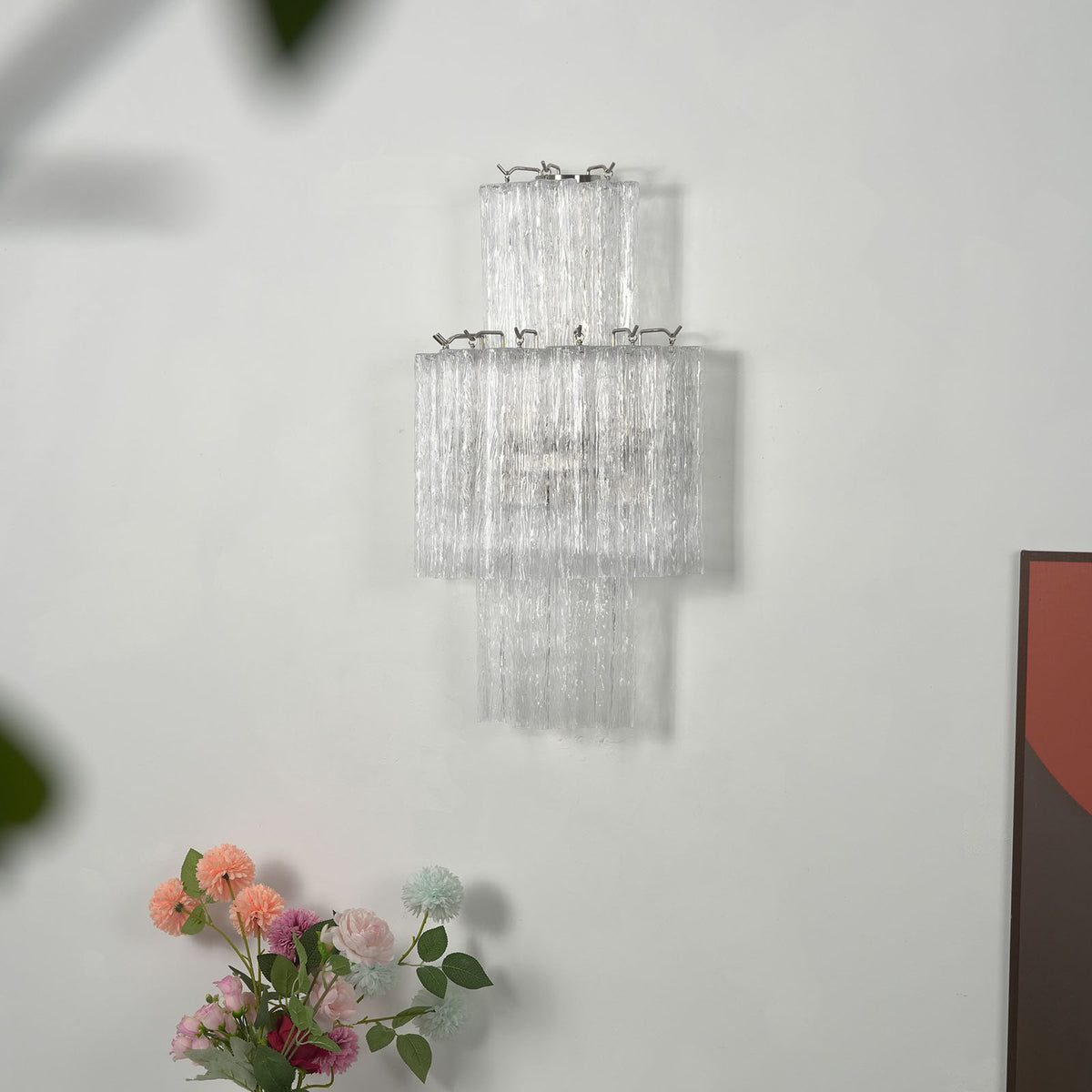 Glacier Tier Glass Wall Light - view 11 | Metavaya