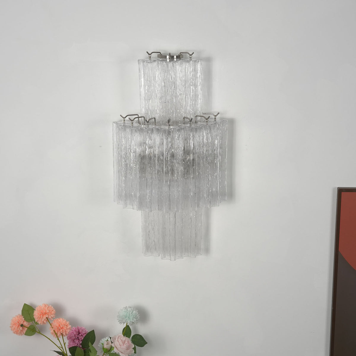 Glacier Tier Glass Wall Light - view 14 | Metavaya