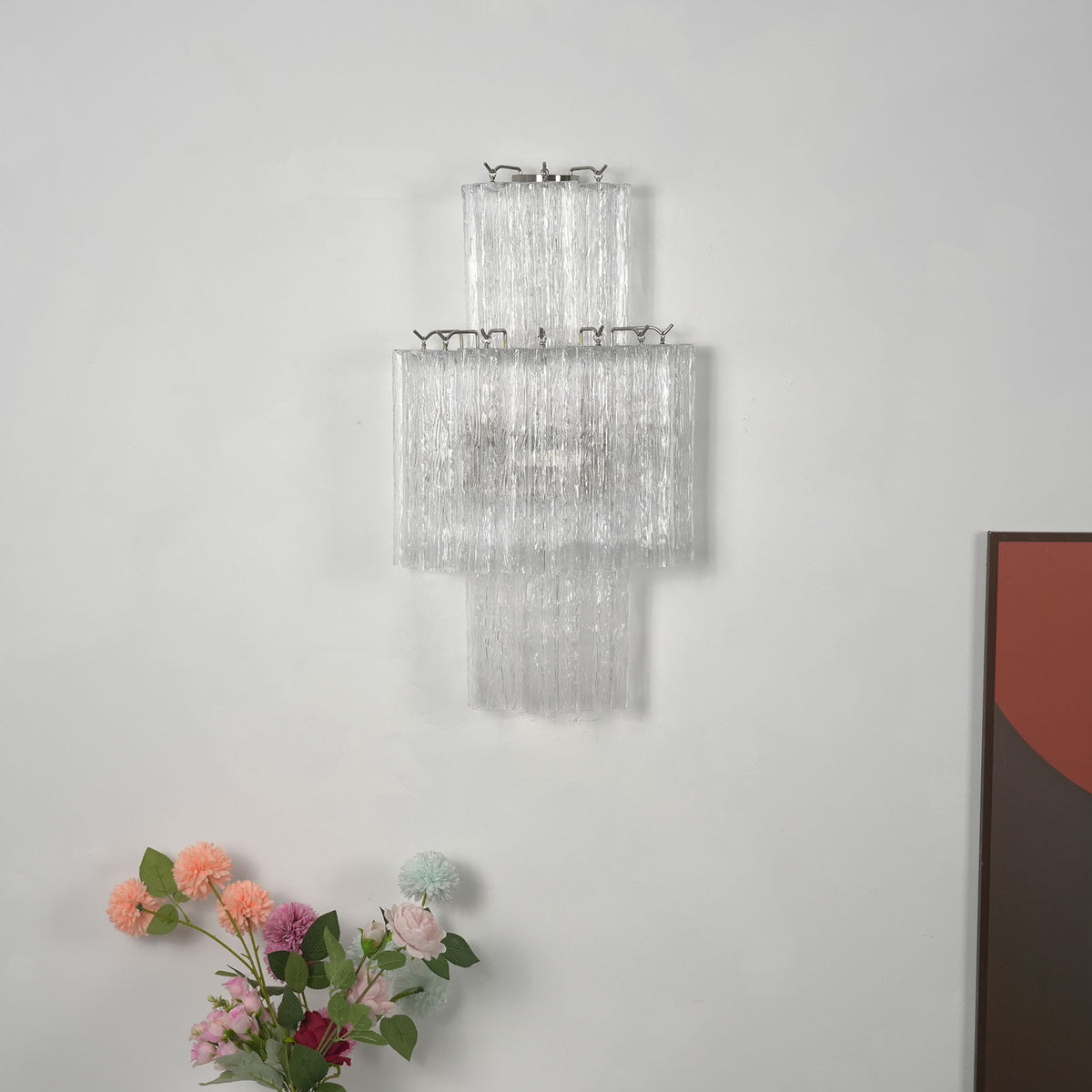 Glacier Tier Glass Wall Light - view 15 | Metavaya