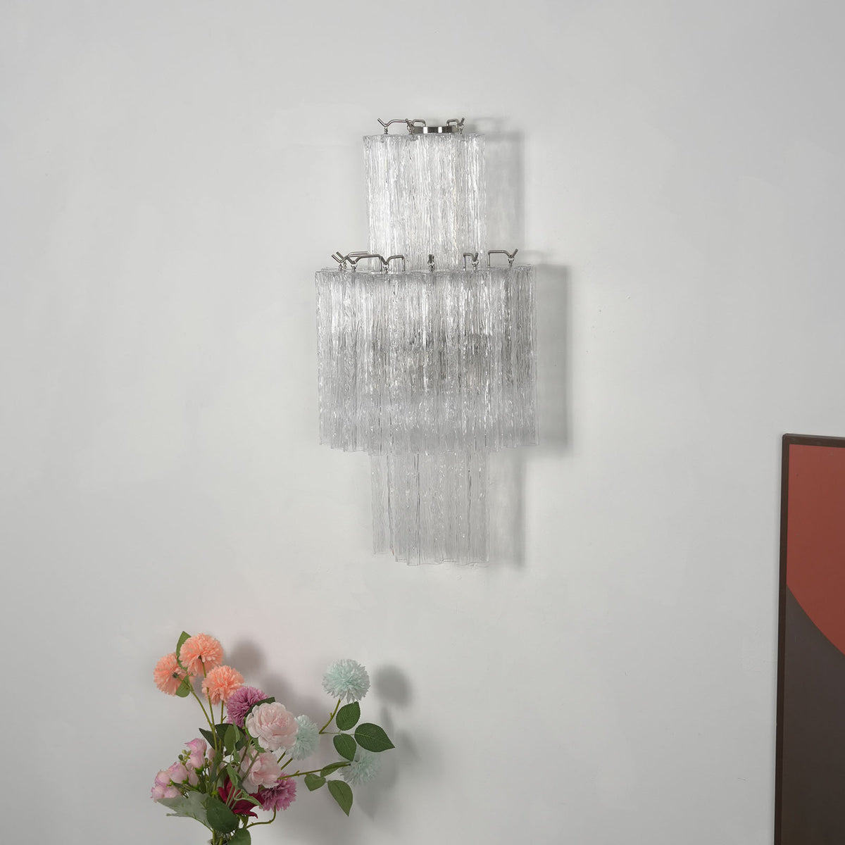 Glacier Tier Glass Wall Light - view 16 | Metavaya
