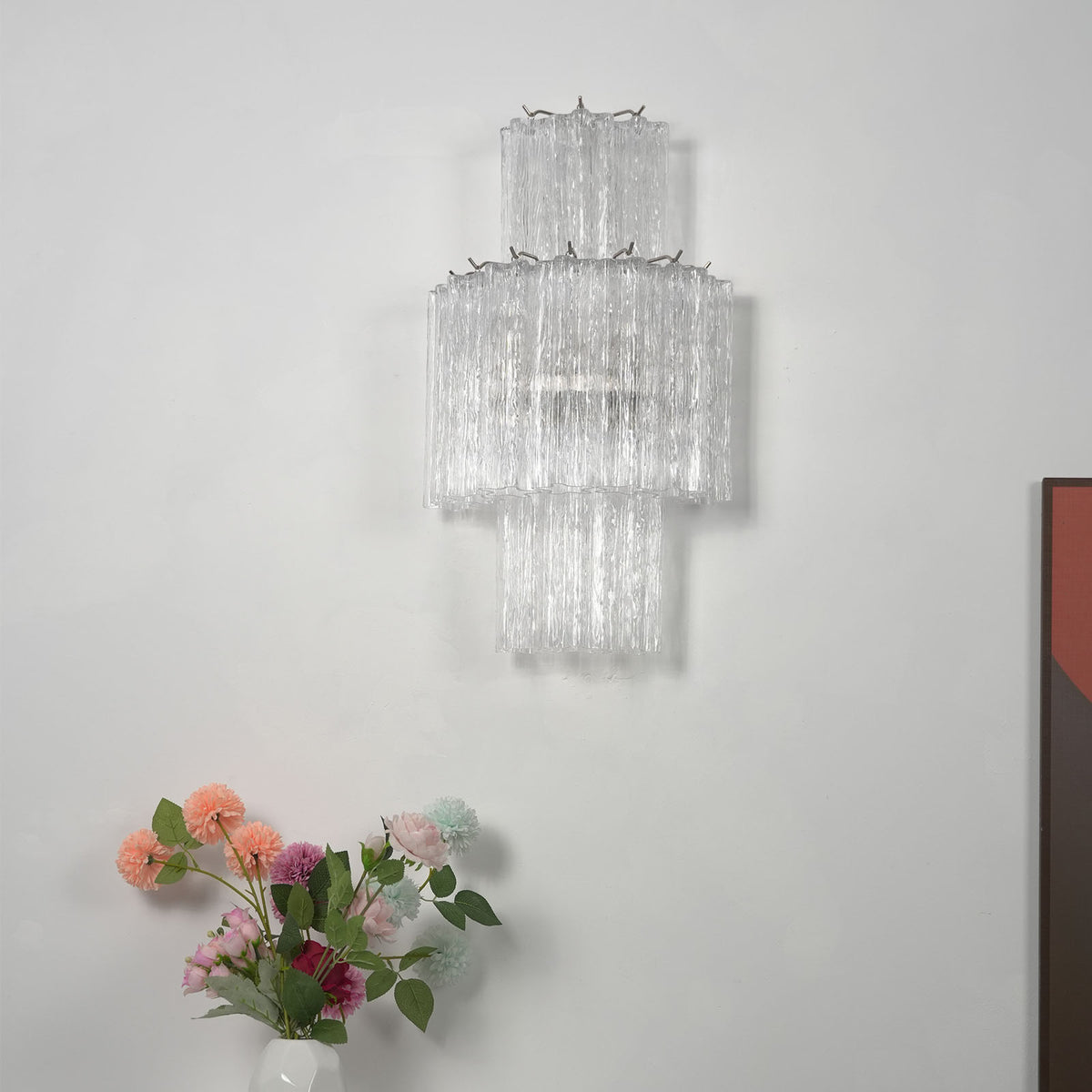 Glacier Tier Glass Wall Light - view 18 | Metavaya