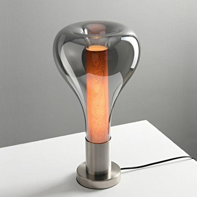 Metavaya Table lamp Dia 22cm x H 42cm / ∅ 8.6″ x H 16.5″ / Smoke gray / US plug Glass Beaker Table Lamp 6938617811587 M2023110304-1