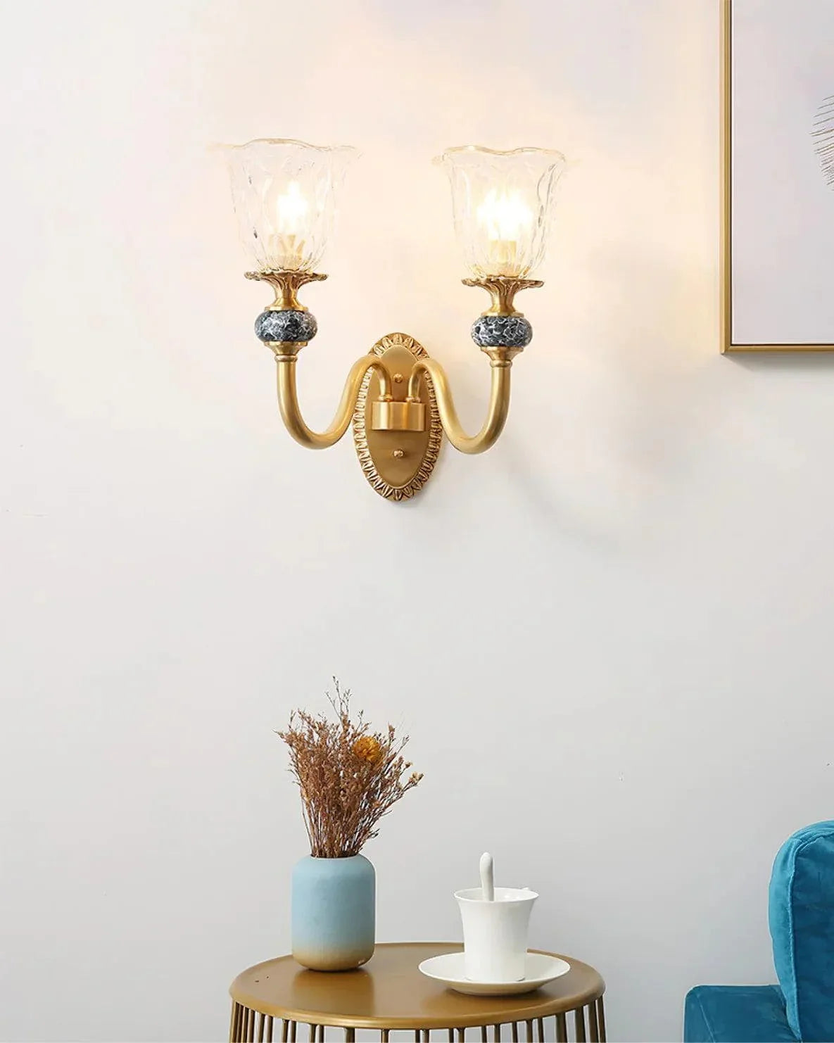 Metavaya Wall lamp Glass Ceramic Wall Lamp