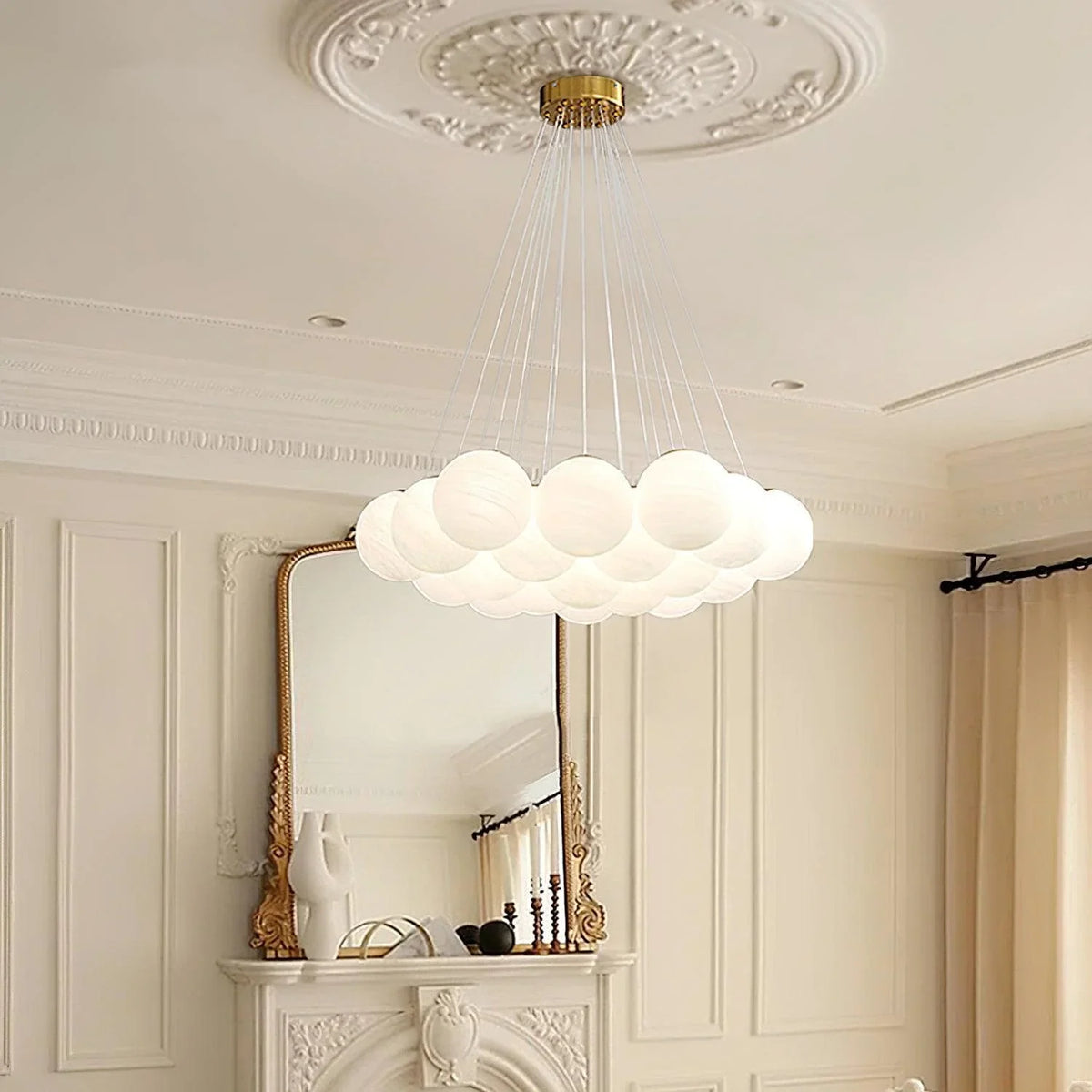 Metavaya Chandelier Glass Cluster Chandelier