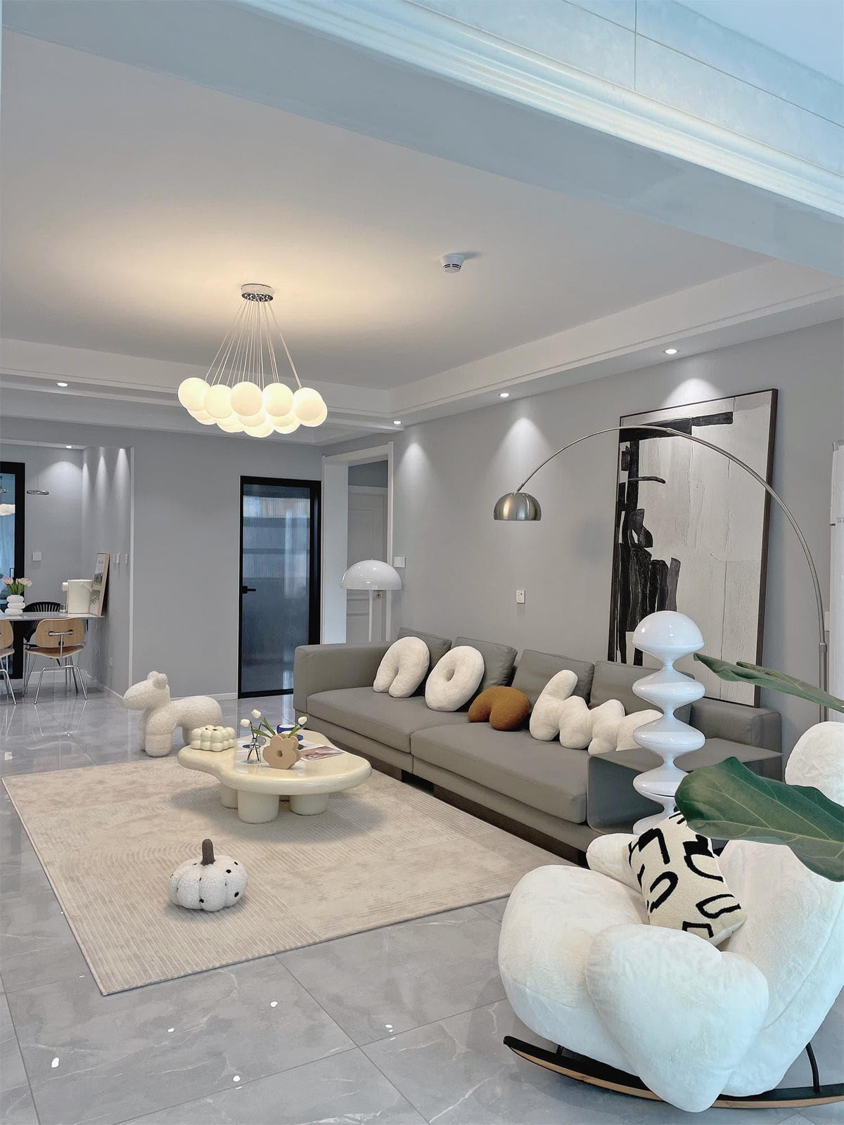 Metavaya Chandelier Glass Cluster Chandelier