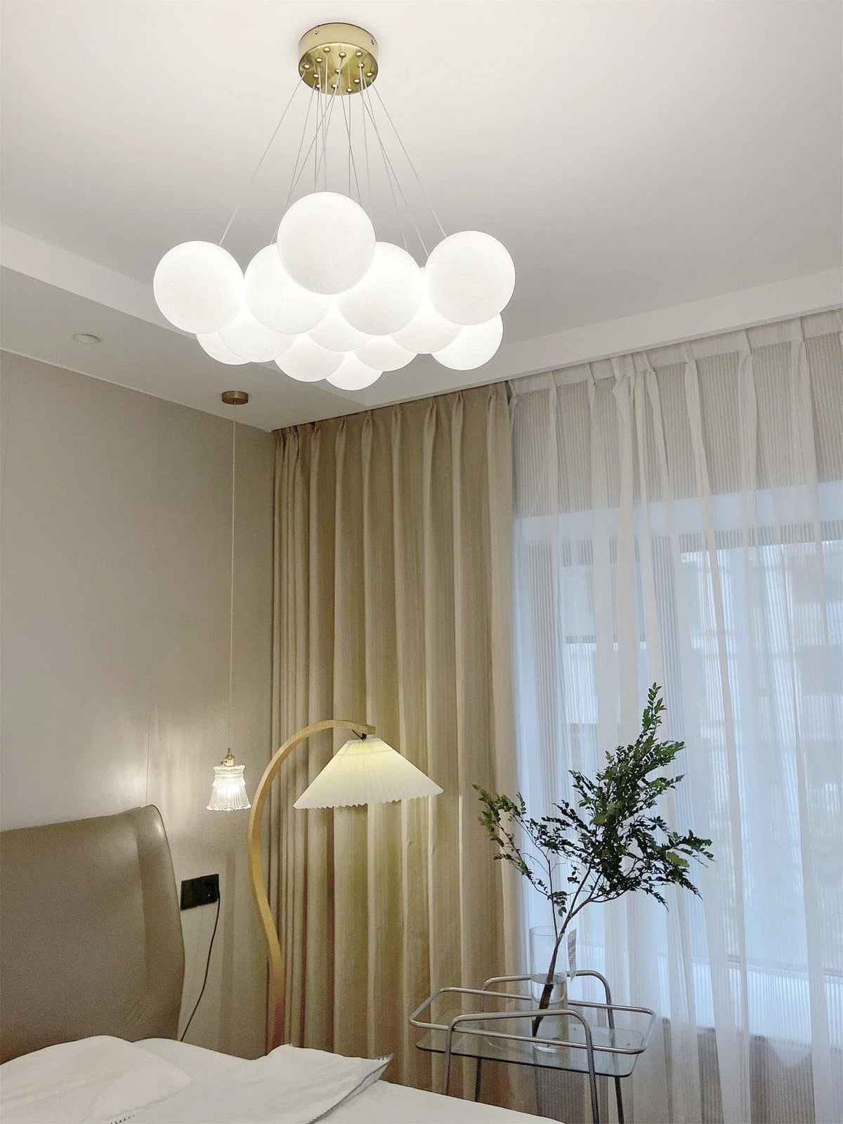 Metavaya Chandelier Glass Cluster Chandelier