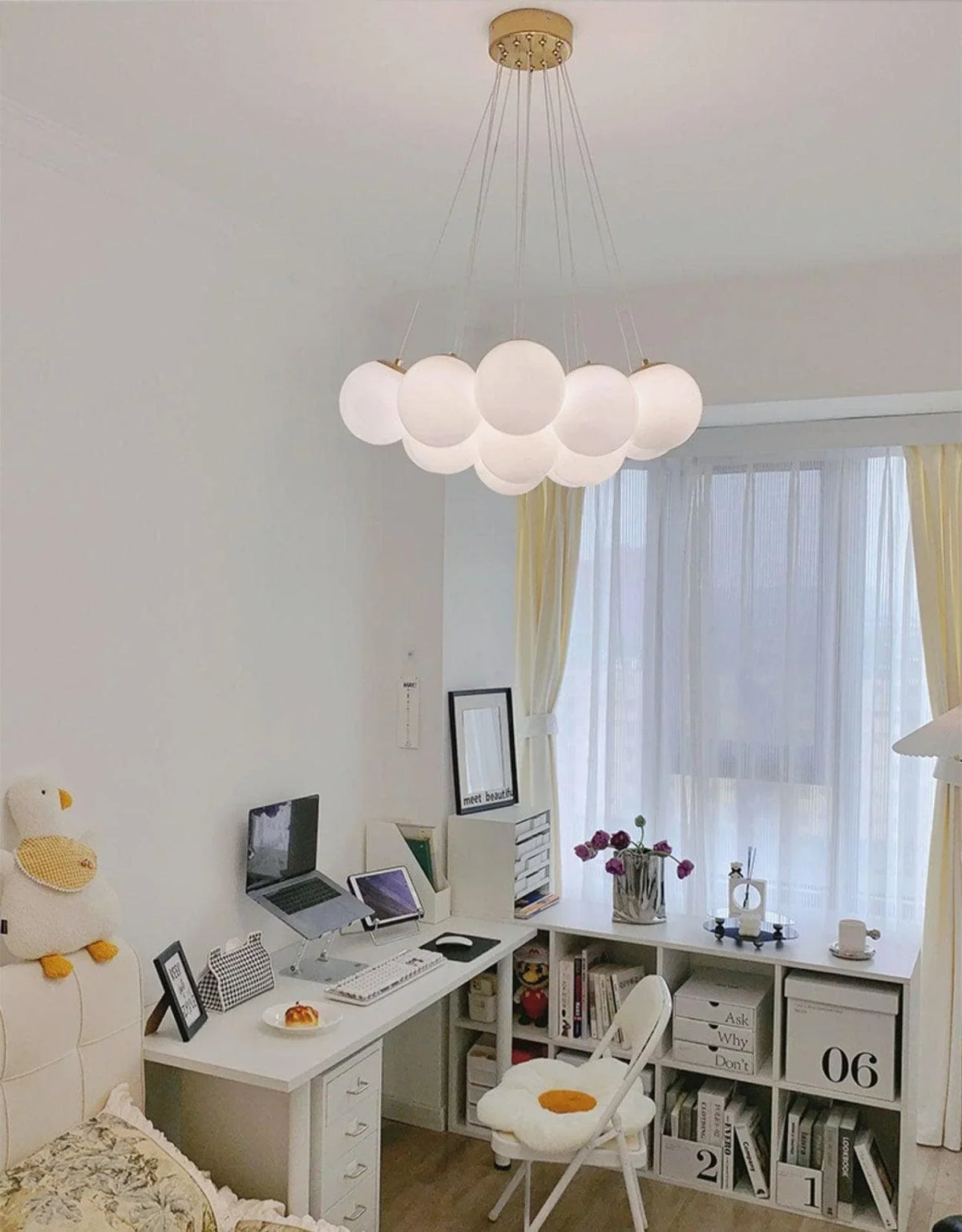 Metavaya Chandelier Glass Cluster Chandelier