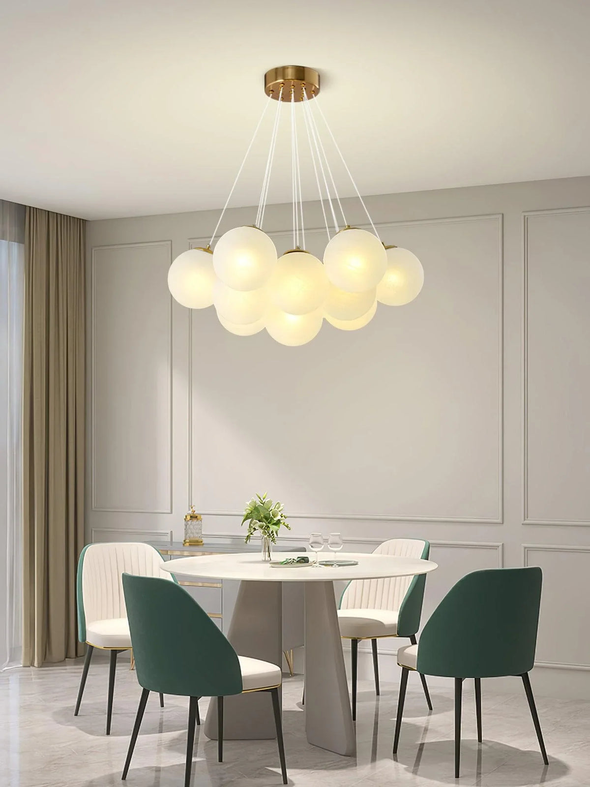 Metavaya Chandelier Glass Cluster Chandelier