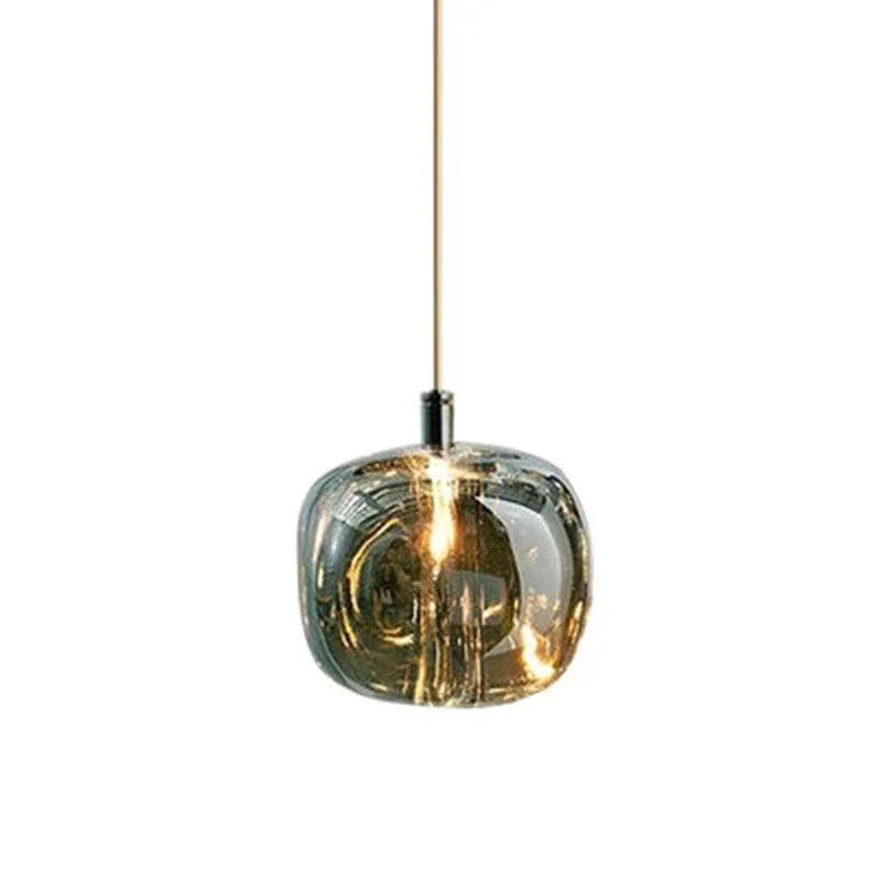 Metavaya Pendant Light Dia 11cm x H 10cm / ∅ 4.3″ x H 3.9″ / Smoke grey Glass Pendant Light 6938617816452 M2023112405-3