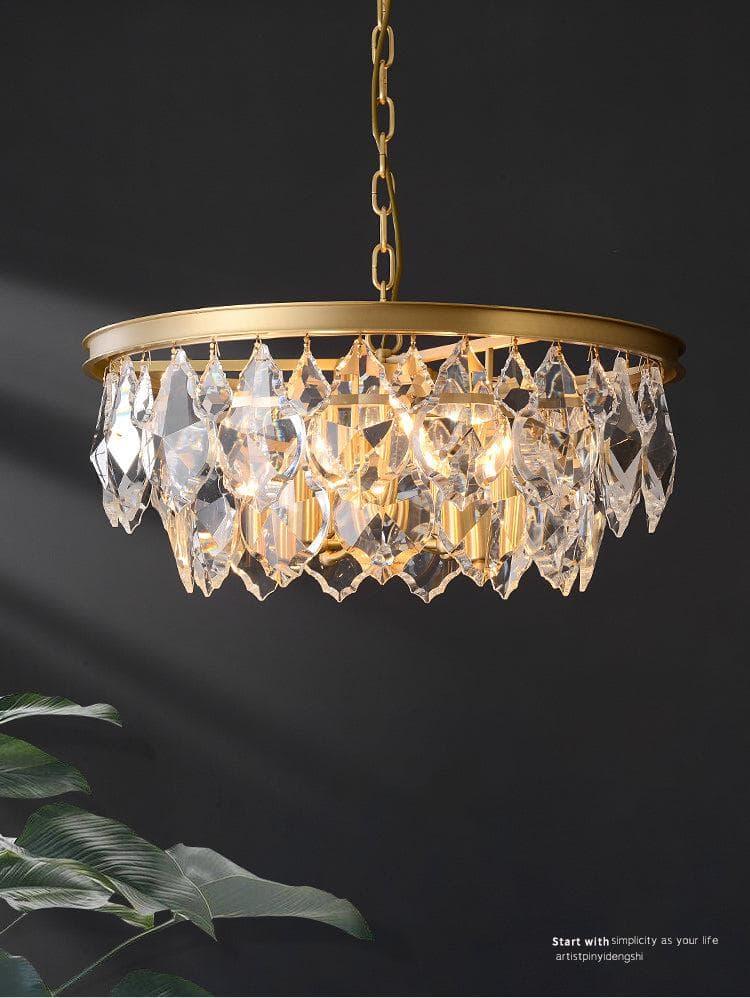 Metavaya chandelier Golden beveled glass crystal chandelier