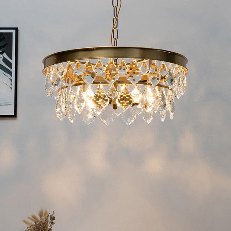 Metavaya chandelier Golden beveled glass crystal chandelier