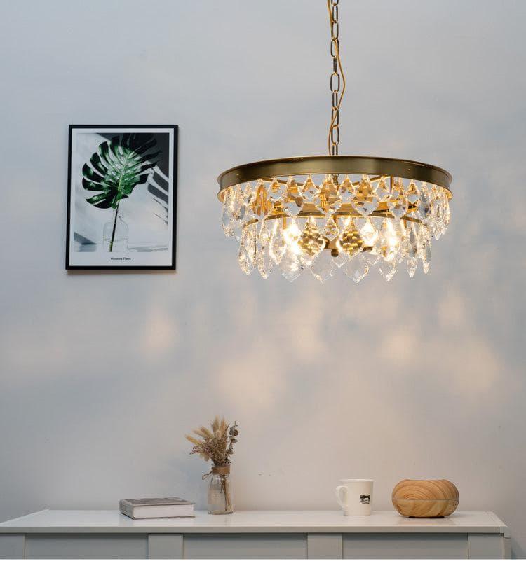 Metavaya chandelier Golden beveled glass crystal chandelier