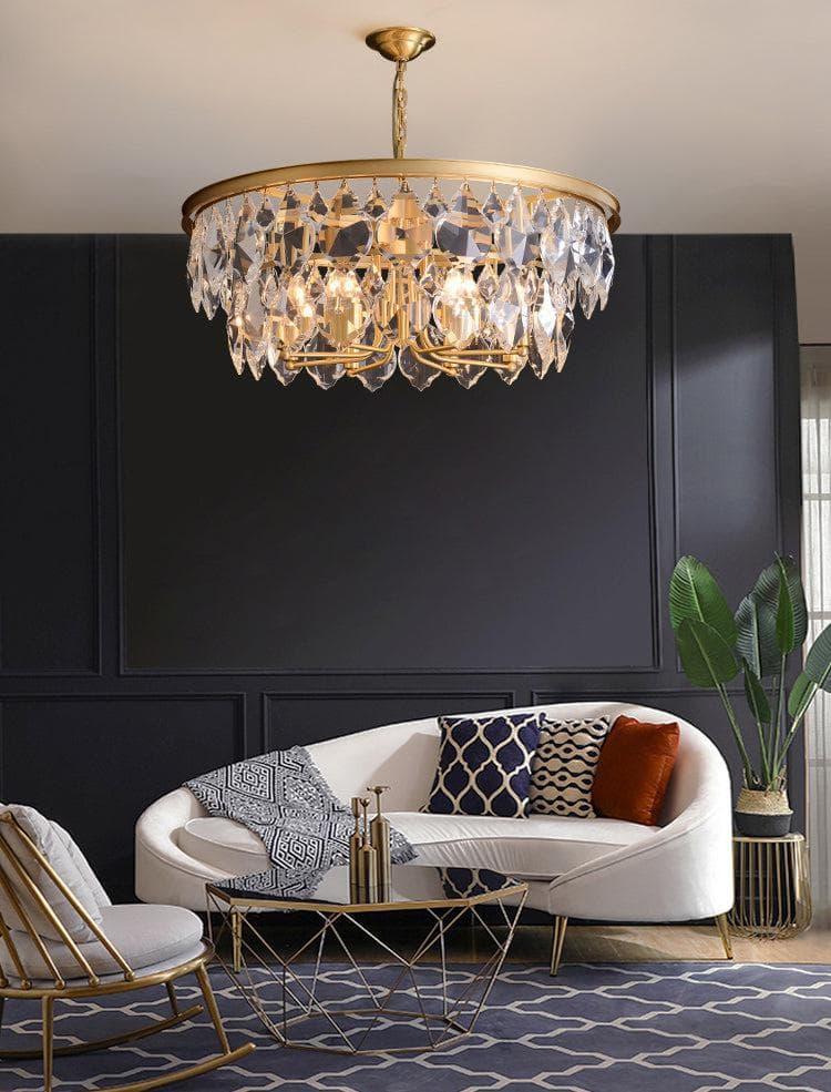 Metavaya chandelier Golden beveled glass crystal chandelier