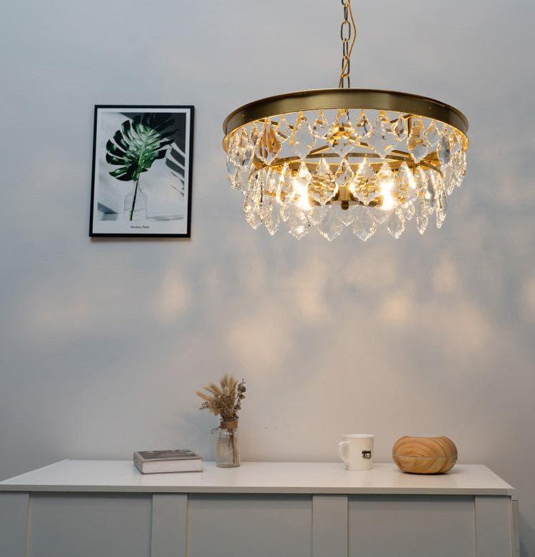 Metavaya chandelier Golden beveled glass crystal chandelier