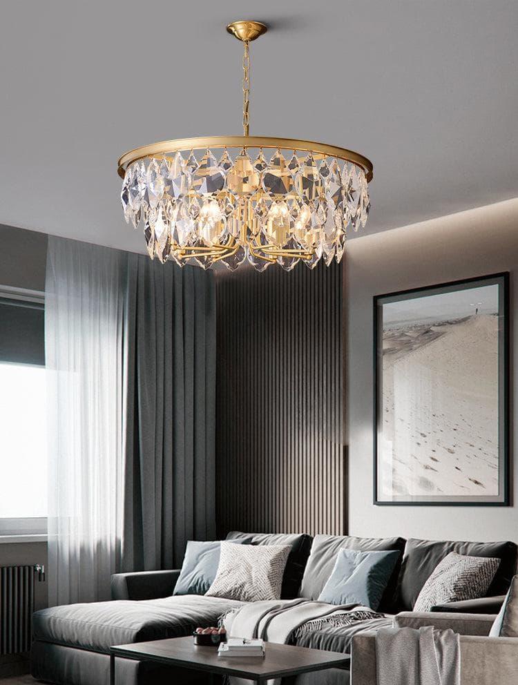 Metavaya chandelier Golden beveled glass crystal chandelier