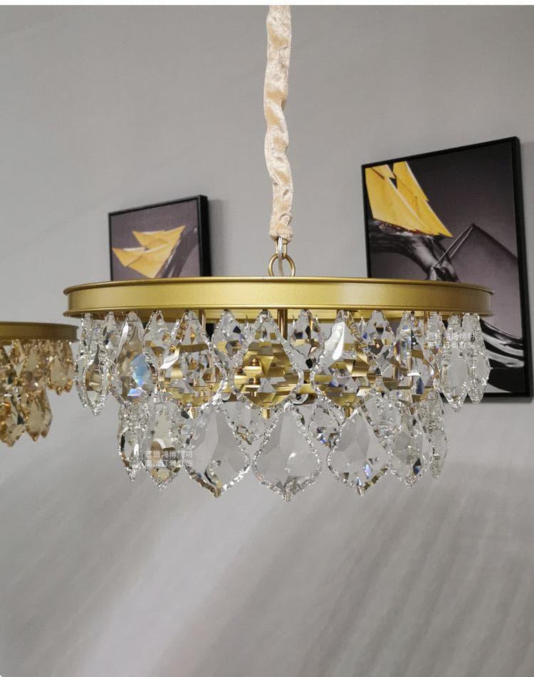 Metavaya chandelier Golden beveled glass crystal chandelier