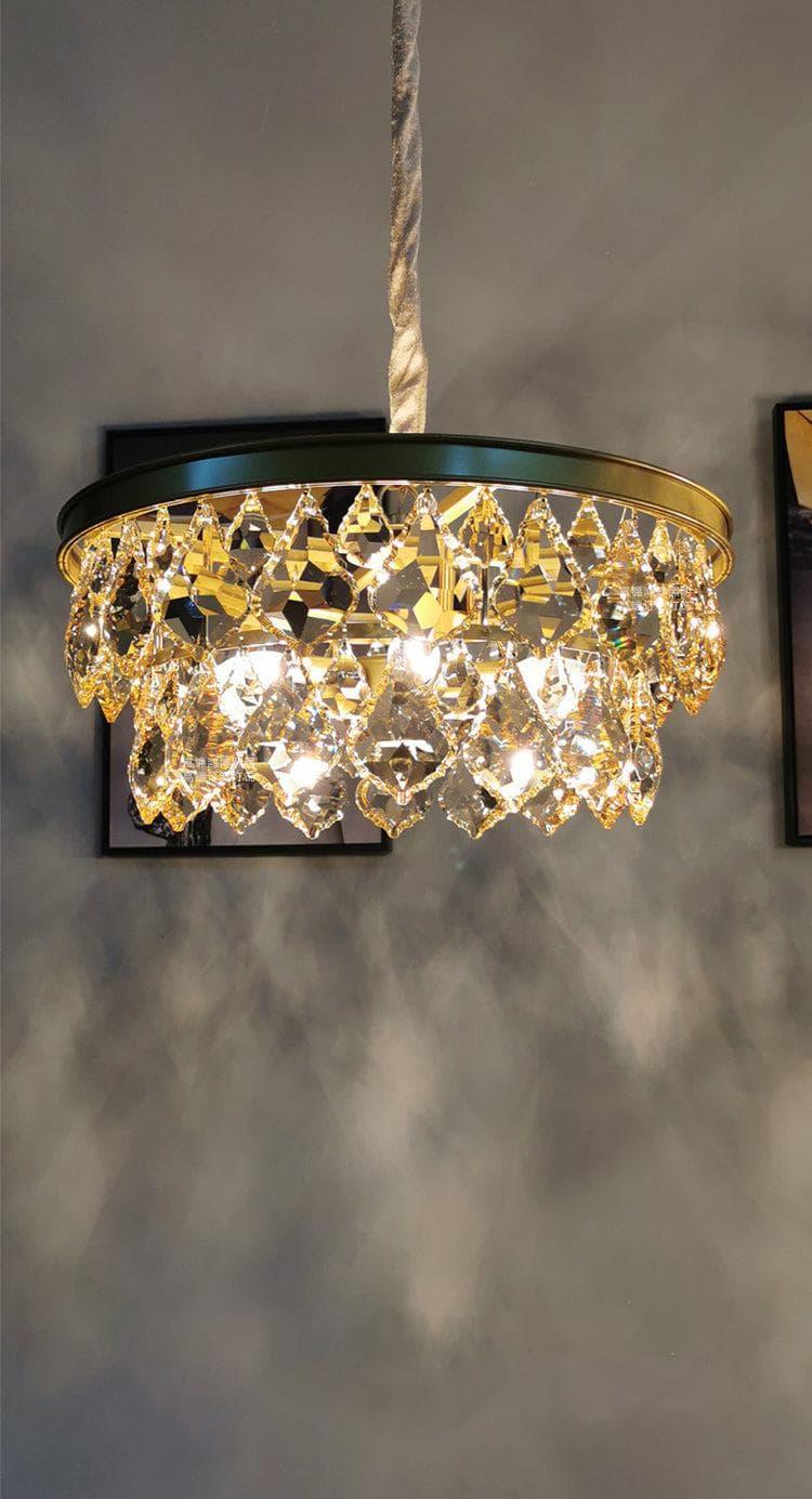 Metavaya chandelier Golden beveled glass crystal chandelier