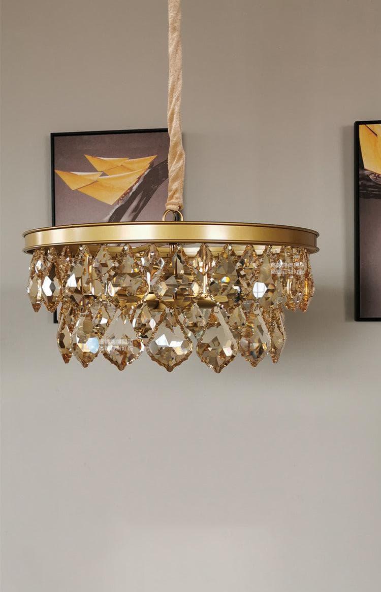 Metavaya chandelier Golden beveled glass crystal chandelier