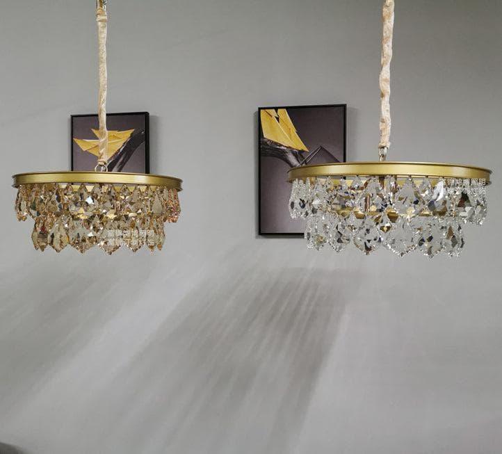 Metavaya chandelier Golden beveled glass crystal chandelier
