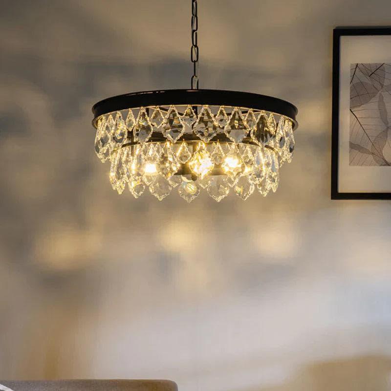 Metavaya chandelier Golden beveled glass crystal chandelier