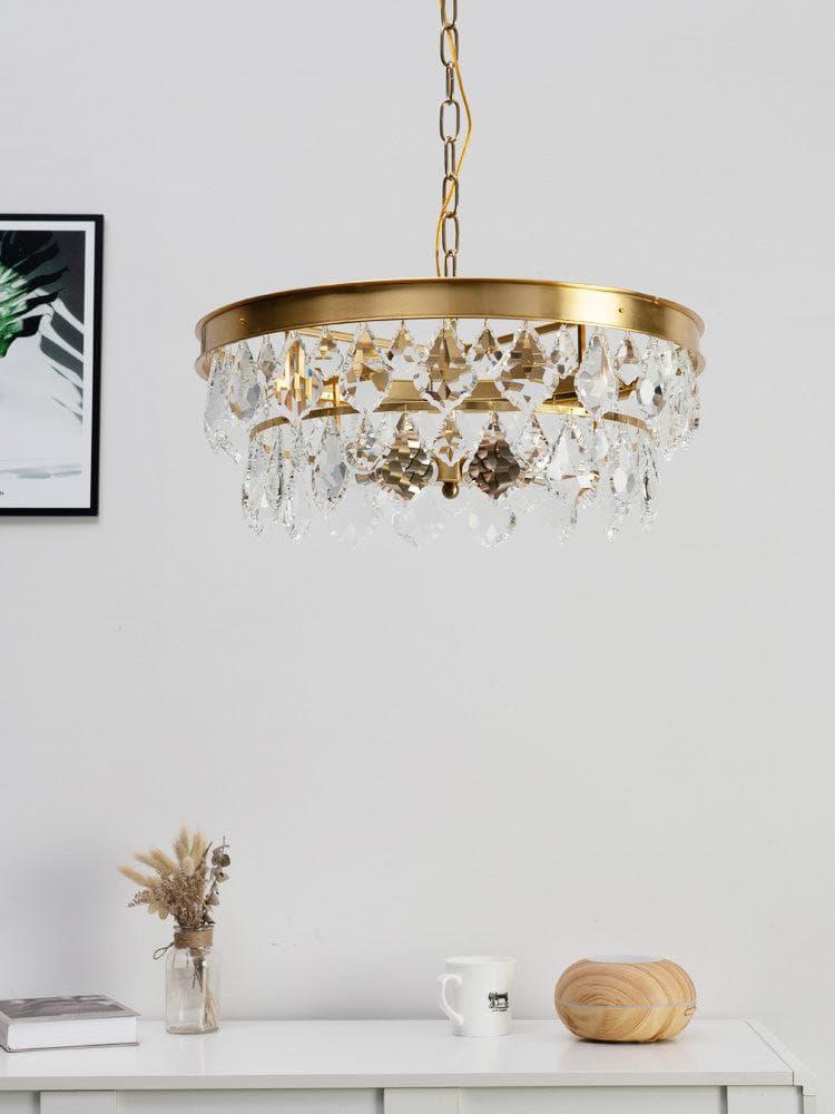 Metavaya chandelier Golden beveled glass crystal chandelier